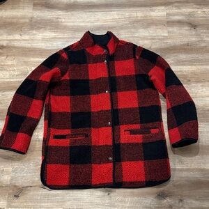 Old Navy Red and Black Plaid Jacket